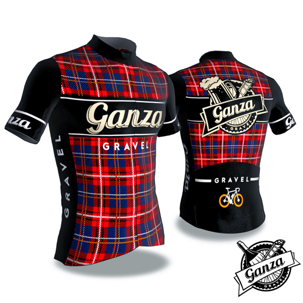 Modello 3D Maglia Gravel Scottish Red
