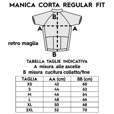 Tabella Taglie Maglia Estiva Regular