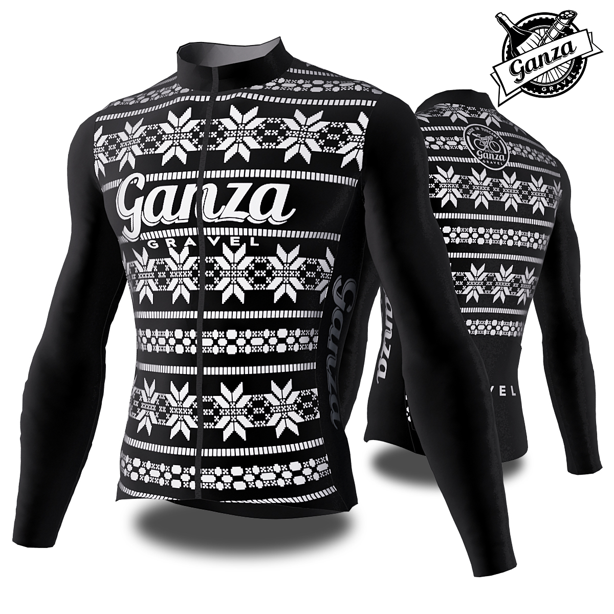 Maglia GANZA BLACK Xmas Invernale